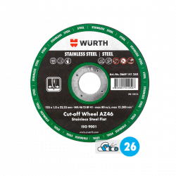 Диск за рязане на неръждаема стомана Wurth Zebra Speed Inox
