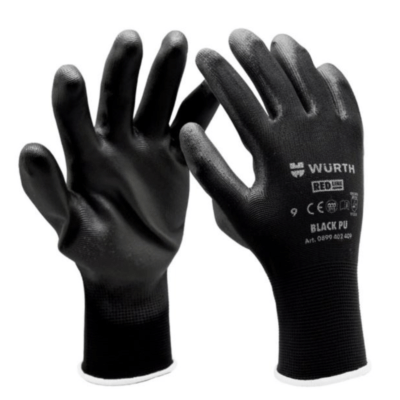 Монтажни ръкавици Black PU WURTH